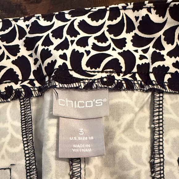 Chicos Black and White Trouser - Picture 2 of 5